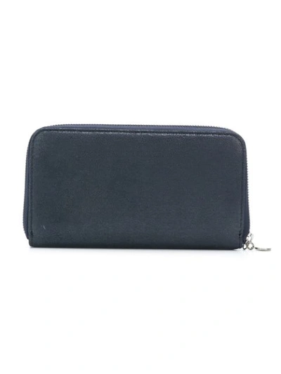 Shop Stella Mccartney Falabella Zip Wallet In Blue