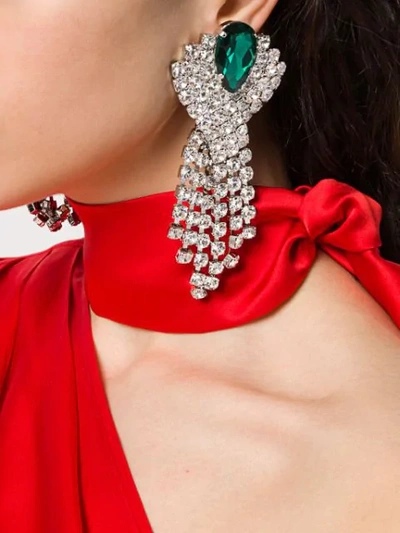 Shop Alessandra Rich Embellished Clip In Metallic