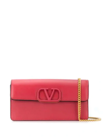 Shop Valentino Vring Wallet On Chain In Pink