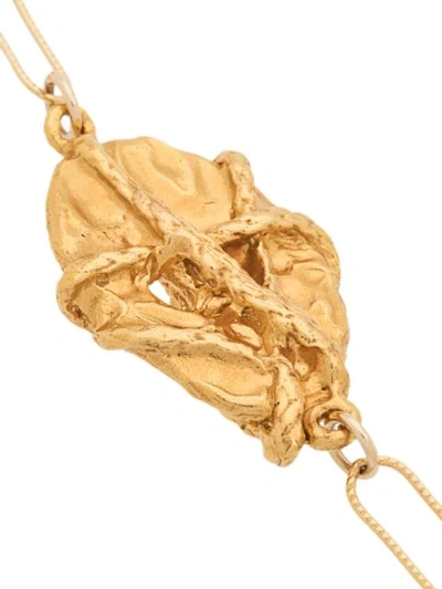 ALIGHIERI 摇摇欲坠的绳索吊饰项链 - 金色