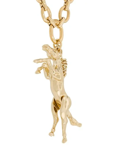 Shop Chloé Horse Pendant Necklace In Gold