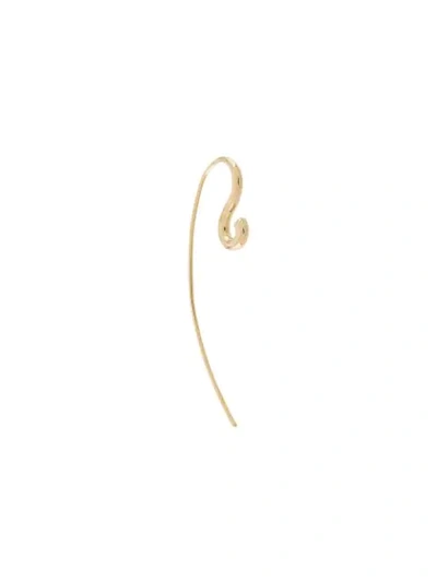 Shop Charlotte Chesnais Curved Hook Drop Earring In Gold