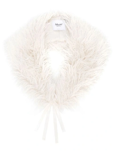 Shop Blugirl Faux-fur Collar - White