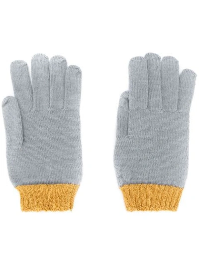 Shop Missoni Two-tone Gloves In Blue