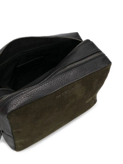 Shop Ann Demeulemeester Two-tone Make-up Bag In Black