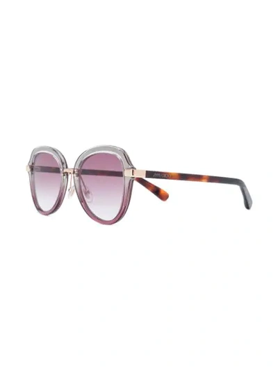 Shop Jimmy Choo Dree Sunglasses In Metallic