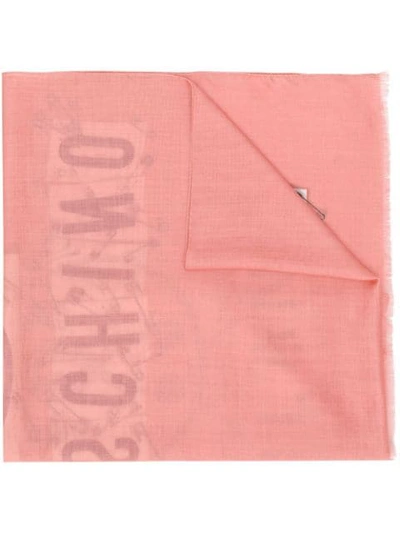 Shop Moschino Safety Pins Scarf - Pink