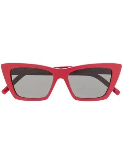 Shop Saint Laurent New Wave Sl 276 Sunglasses In Red