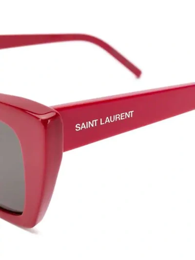 Shop Saint Laurent New Wave Sl 276 Sunglasses In Red