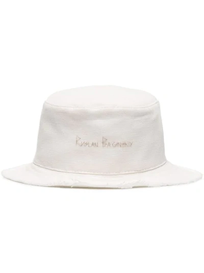 Shop Ruslan Baginskiy Logo-embroidered Bucket Hat In White