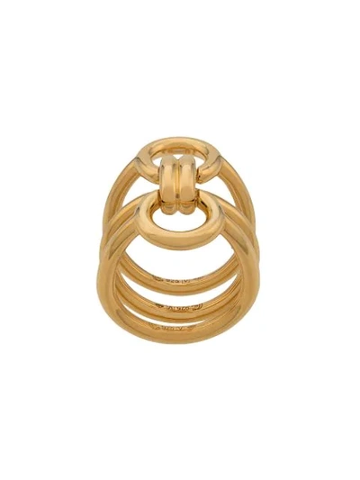 Shop Charlotte Chesnais Tryptich Bow Ring In Gold