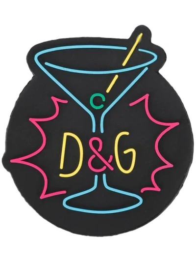 Shop Dolce & Gabbana Martini Logo Sorrento Dgpatch In Black