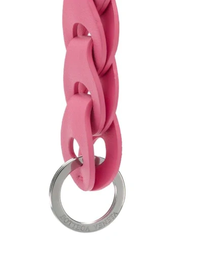 Shop Bottega Veneta Modular Link Keyring In Pink