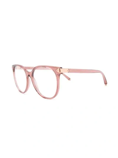 Shop Dolce & Gabbana Round Frame Glasses In Pink