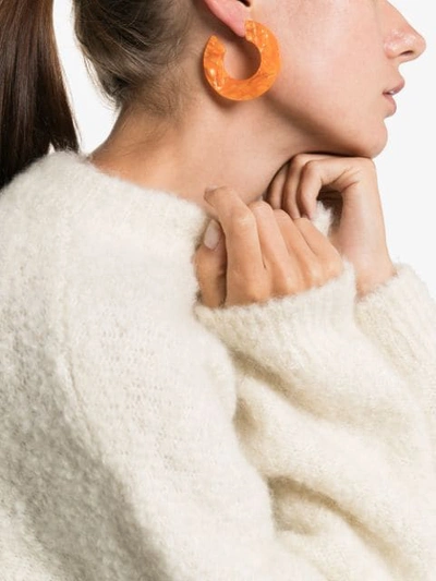 Shop Aym Ananda Hoop Earrings In Orange