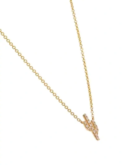 Shop Rosa De La Cruz 18k Gold Diamond Cactus Necklace