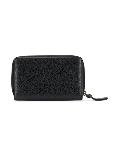 Shop Gucci Small Zip-around Wallet In Black