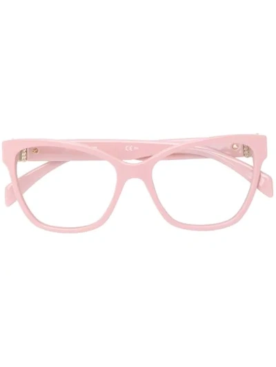Shop Moschino Eyewear Cat-eye Shaped Glasses - Pink