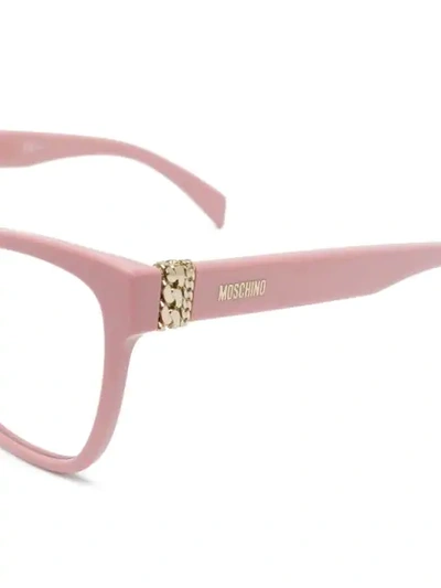 Shop Moschino Eyewear Cat-eye Shaped Glasses - Pink