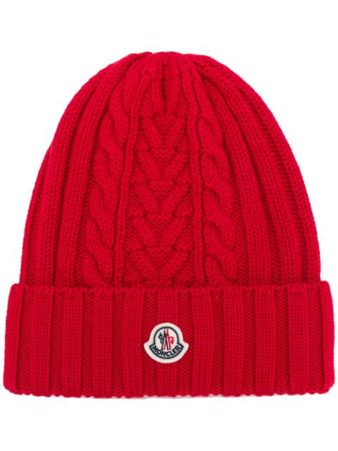 moncler cable knit beanie