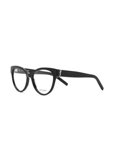 Shop Saint Laurent Eyewear Cat-eye Framed Glasses - Black