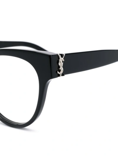 Shop Saint Laurent Eyewear Cat-eye Framed Glasses - Black