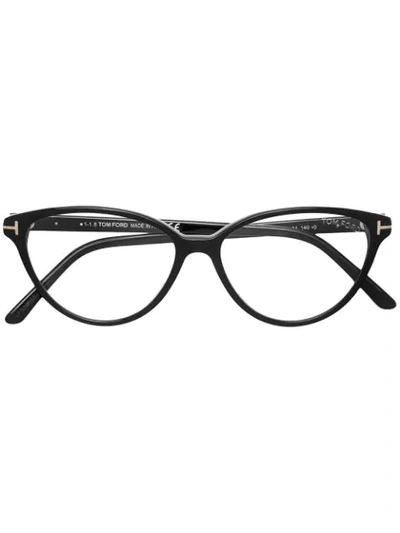 Shop Tom Ford Eyewear Cat Eye Shaped Glasses - Black