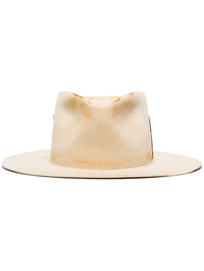 Shop Nick Fouquet West Palm Antique-effect Fedora Hat In Neutrals