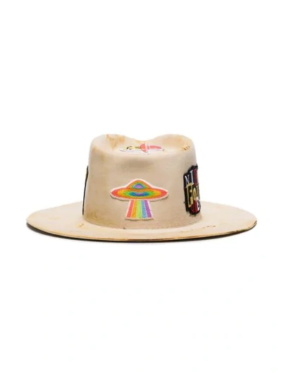 Shop Nick Fouquet West Palm Antique-effect Fedora Hat In Neutrals