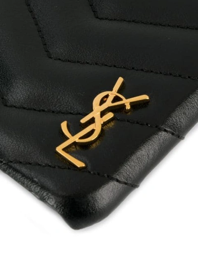 Shop Saint Laurent Monogram Iphone Xs Case In Black