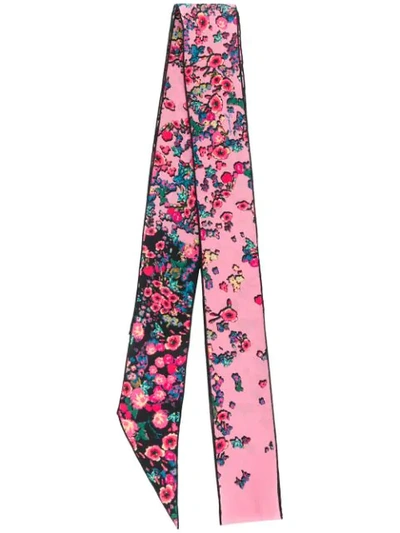 Shop Givenchy Floral-print Neck Tie In Black