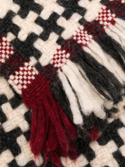 Shop Faliero Sarti Cross Pattern Knit Scarf In 69150