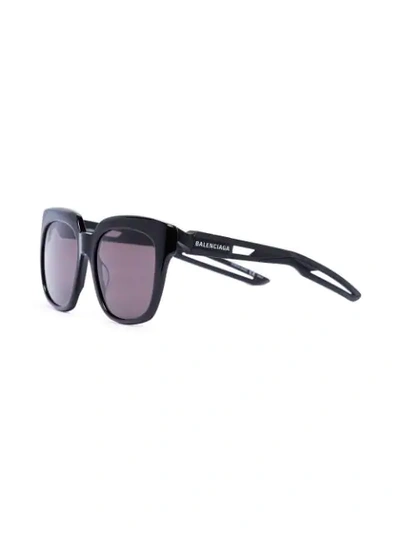 Shop Balenciaga Square Sports-style Sunglasses In Black