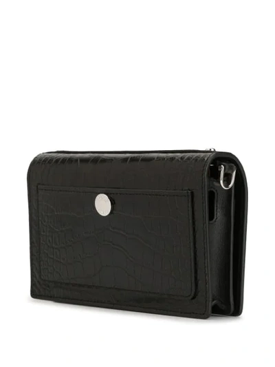 Shop Tod's Double T Chain Wallet In Black