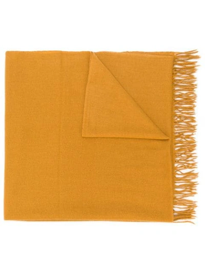 Shop Isabel Marant Cashmere Scarf In Yellow & Orange