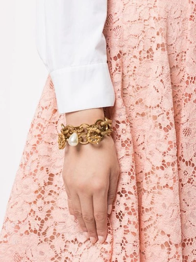 Shop Dolce & Gabbana Dg Chain Bracelet In Gold