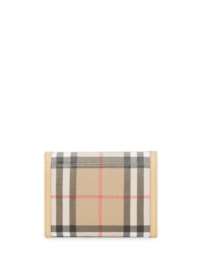 Shop Burberry Small Vintage Check Folding Wallet In Neutrals