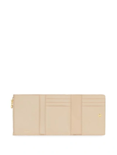 Shop Burberry Small Vintage Check Folding Wallet In Neutrals