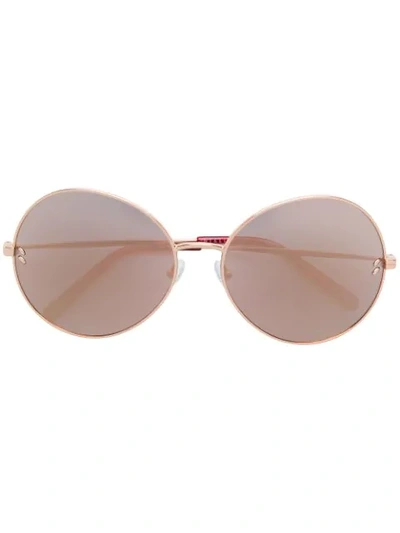 Shop Stella Mccartney Round Tinted Sunglasses In Metallic