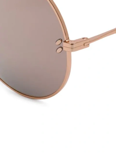Shop Stella Mccartney Round Tinted Sunglasses In Metallic