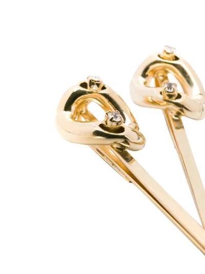 Shop Rosantica Embellished Hair Pins In Gold