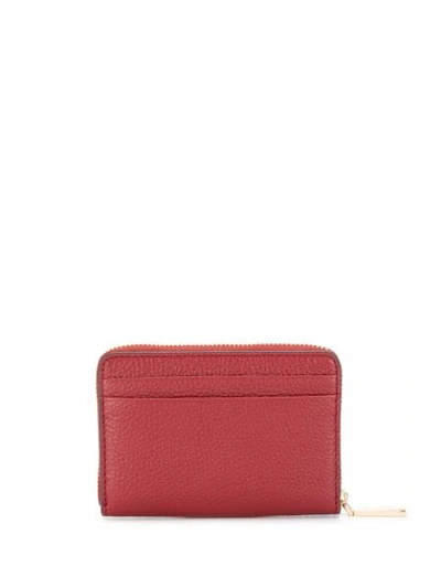 Shop Michael Michael Kors Leather Logo Purse In Red