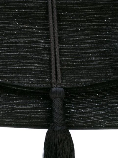 Shop Cushnie Tassel Detail Metallic Purse In Black