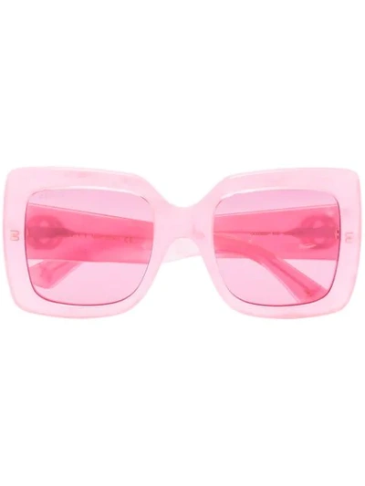 Shop Gucci Sonnenbrille Im Oversized-look In Pink