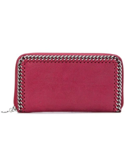 Shop Stella Mccartney Falabella Zip-around Wallet - Red