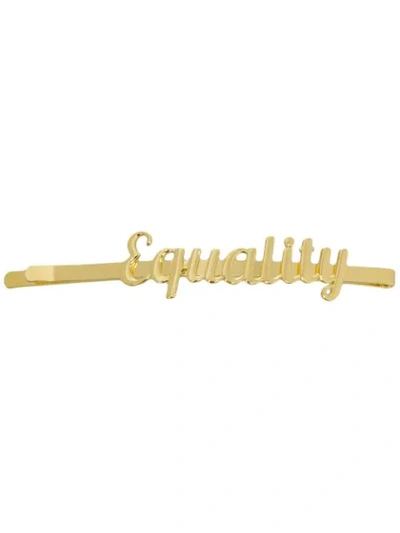 Shop Eshvi Equality Hair Pin In Gold
