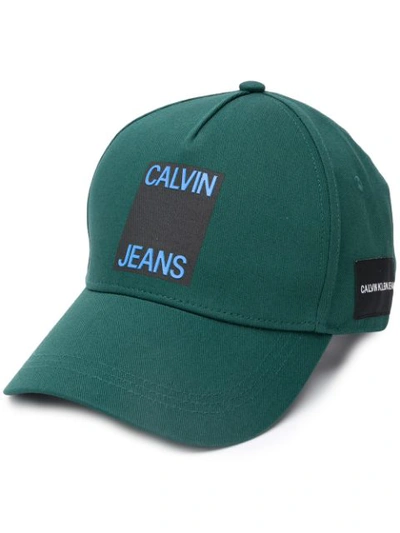 Shop Calvin Klein Jeans Est.1978 Calvin Klein Jeans Logo Baseball Cap - Green