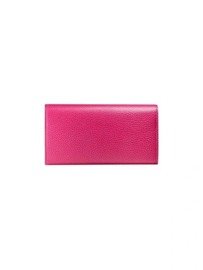 Shop Gucci Gg Marmont Leather Continental Wallet In Pink