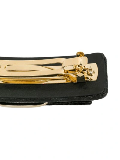 Shop Ferragamo Vara Bow Hair Clip In Black