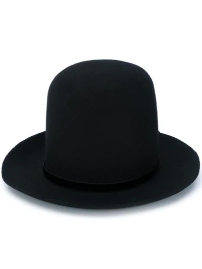 Shop Ann Demeulemeester Large Fedora Hat In Black